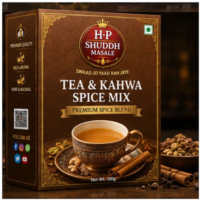 Tea & Kahwa Spice Mix — H.P Shuddh Masale full packaging