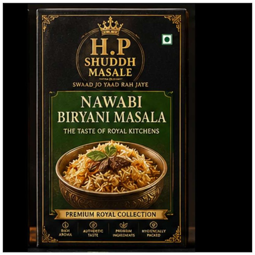 Nawabi Biryani Masala — H.P Shuddh Masale full packaging