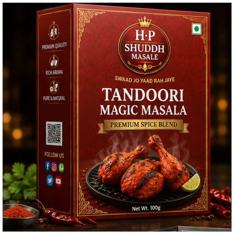 Tandoori Magic Masala — H.P Shuddh Masale full packaging