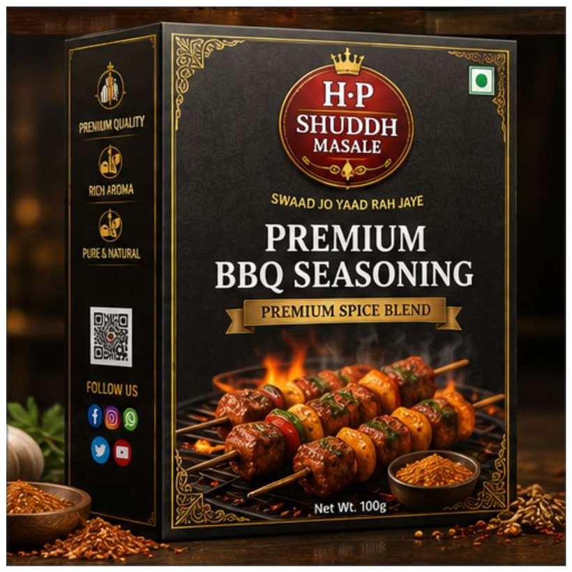 Premium BBQ Seasoning — H.P Shuddh Masale full packaging