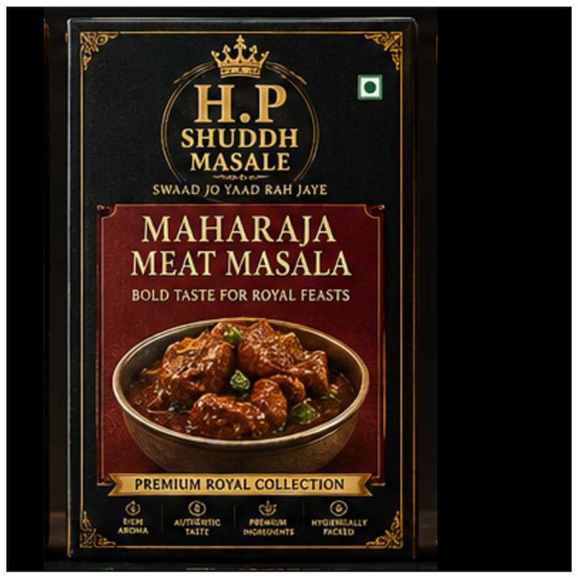 Maharaja Meat Masala — H.P Shuddh Masale full packaging